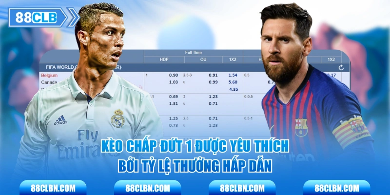 Kèo chấp đứt 1 được yêu thích bởi tỷ lệ thưởng hấp dẫn